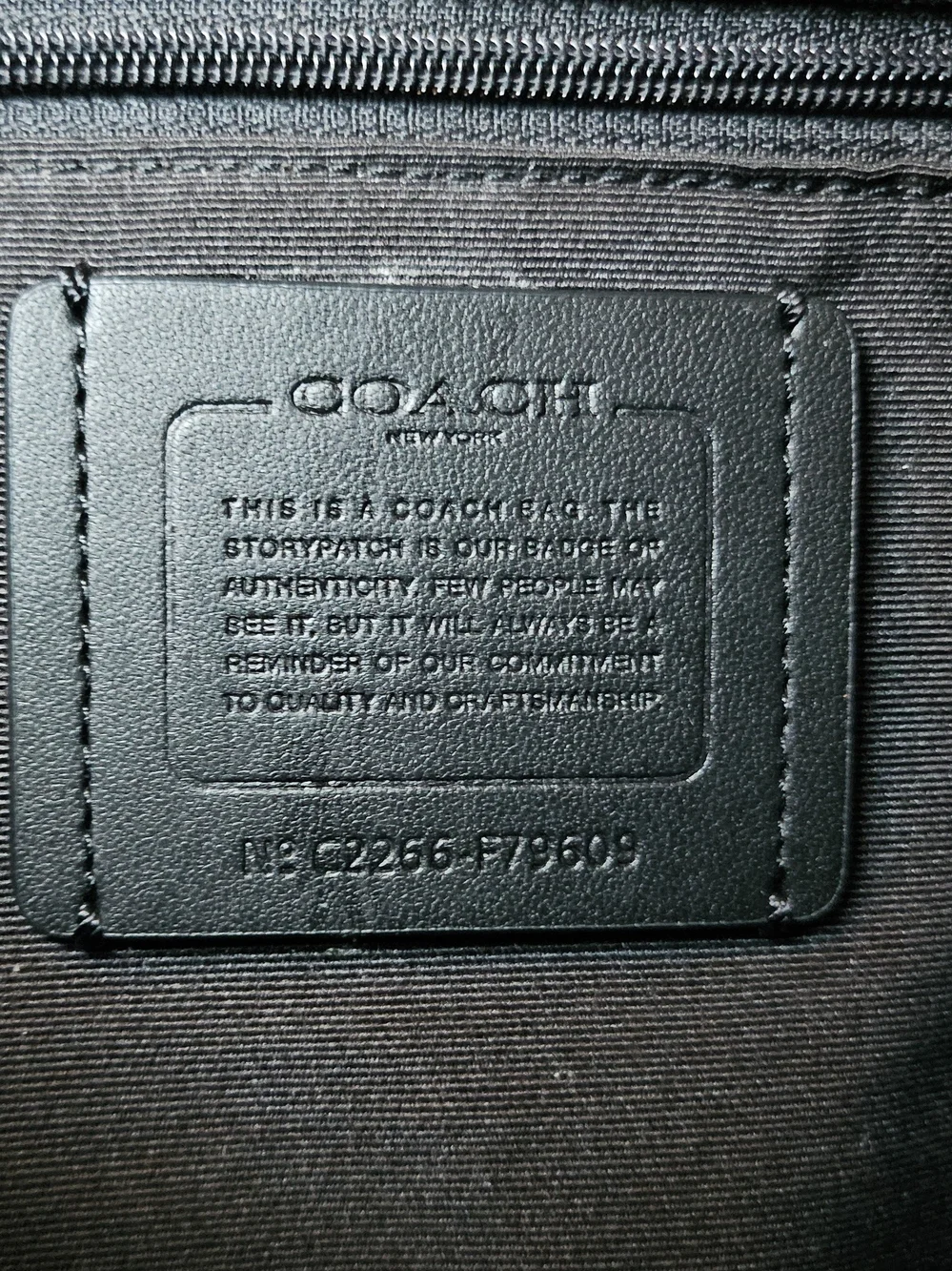 COACH Brown Signature Canvas Tote with Black Leather Straps